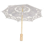 Lace Umbrella Wedding Bridal Parasol Umbrella for Photography Props Wedding SuppliesS Beige