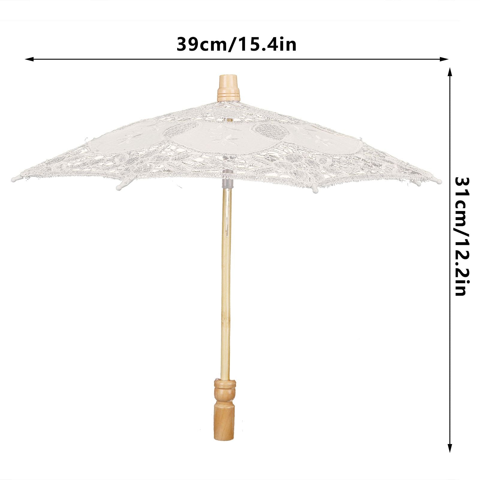 Lace Umbrella Wedding Bridal Parasol Umbrella for Photography Props Wedding SuppliesS Beige