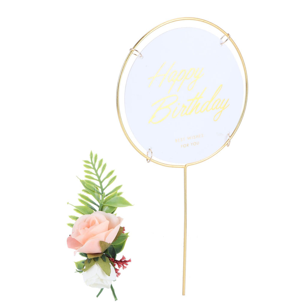 Metal Cake Inserts Round Cake Decoration Inserts Topper Birthday Cake Crafts Decoration