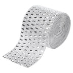 Plastic Imitation Diamonds Hollow Mesh Rhinestones Ribbon Wrap for Wedding Decor DIY Clothing