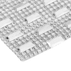 Plastic Imitation Diamonds Hollow Mesh Rhinestones Ribbon Wrap for Wedding Decor DIY Clothing