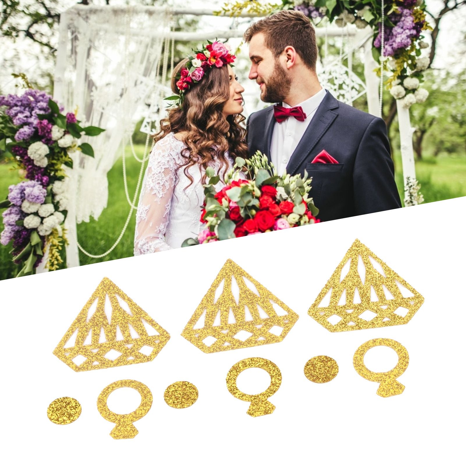 Diamond Ring Shape Sequin Confetti for Engagement Party Wedding Party Decoration