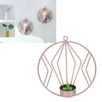 Candle Holder Innovative Geometric Round Wall Mounted Candlestick Ornament Rose Gold