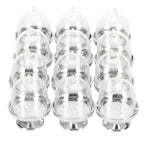 12 Set Mini Candy Box Cake Stand Cupcake Candy Display Plate with Lid Party SuppliesBottom Silver