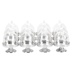12 Set Mini Candy Box Cake Stand Cupcake Candy Display Plate with Lid Party SuppliesBottom Silver