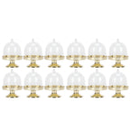 12 Set Mini Candy Box Cake Stand Cupcake Candy Display Plate with Lid Party SuppliesBottom Gold