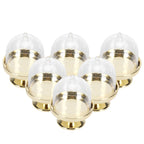 12 Set Mini Candy Box Cake Stand Cupcake Candy Display Plate with Lid Party SuppliesBottom Gold