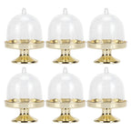 12 Set Mini Candy Box Cake Stand Cupcake Candy Display Plate with Lid Party SuppliesBottom Gold