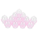12 Set Mini Candy Box Cake Stand Cupcake Candy Display Plate with Lid Party SuppliesPink