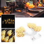 10LED Kerosene Lamp Shaped String Lights Decorative Lights String for Ramadan Eid Decor
