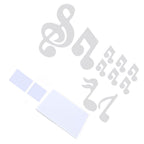 Music Note Wall Sticker DIY Innovative Embossed Decals Home Bedroom Background DecorationSilver