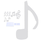 Music Note Wall Sticker DIY Innovative Embossed Decals Home Bedroom Background DecorationSilver