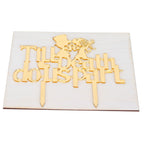 Acrylic Cake Topper Mirror Surface Insert Sticks for Wedding Party Holiday Cake Decoration