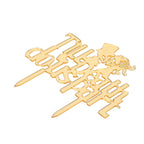 Acrylic Cake Topper Mirror Surface Insert Sticks for Wedding Party Holiday Cake Decoration