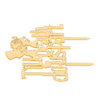 Acrylic Cake Topper Mirror Surface Insert Sticks for Wedding Party Holiday Cake Decoration