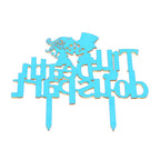 Acrylic Cake Topper Mirror Surface Insert Sticks for Wedding Party Holiday Cake Decoration