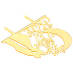 Cake Insert Gold Mirror Surface Cake Topper for Wedding Party Holiday Decoration