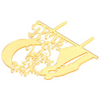 Cake Insert Gold Mirror Surface Cake Topper for Wedding Party Holiday Decoration