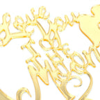 Cake Insert Gold Mirror Surface Cake Topper for Wedding Party Holiday Decoration
