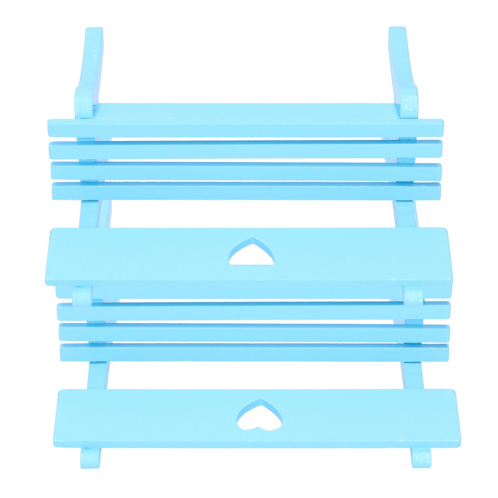 2Pcs Wooden Decorative Small Chair Originality Wooden Craft Decoration for Home OfficeBlue