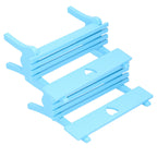 2Pcs Wooden Decorative Small Chair Originality Wooden Craft Decoration for Home OfficeBlue