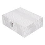 White Artificial Leather Multilayer Jewelry Box Portable Packaging Box for Collecting