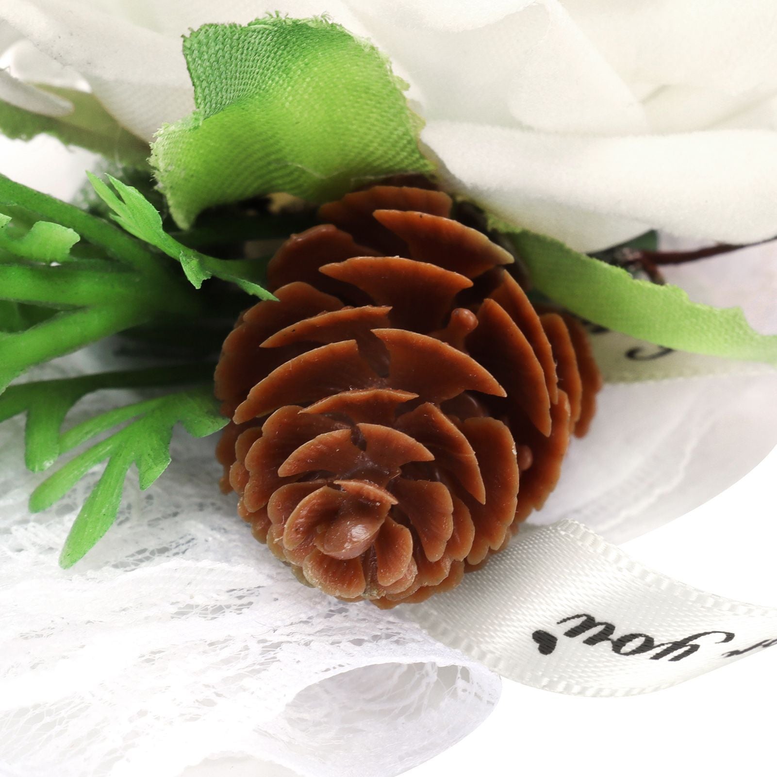 2Pcs Bridesmaid Silk Wrist Flower Bridal Corsage Wedding Ceremony Decoration SupplyWhite