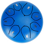 6in Tongue Drum 8‑Tones Ethereal Hand Pan Drums with Drumstick Percussion InstrumentBlue
