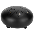 6in Tongue Drum 8‑Tones Ethereal Hand Pan Drums with Drumstick Percussion InstrumentBlack