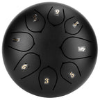 6in Tongue Drum 8‑Tones Ethereal Hand Pan Drums with Drumstick Percussion InstrumentBlack