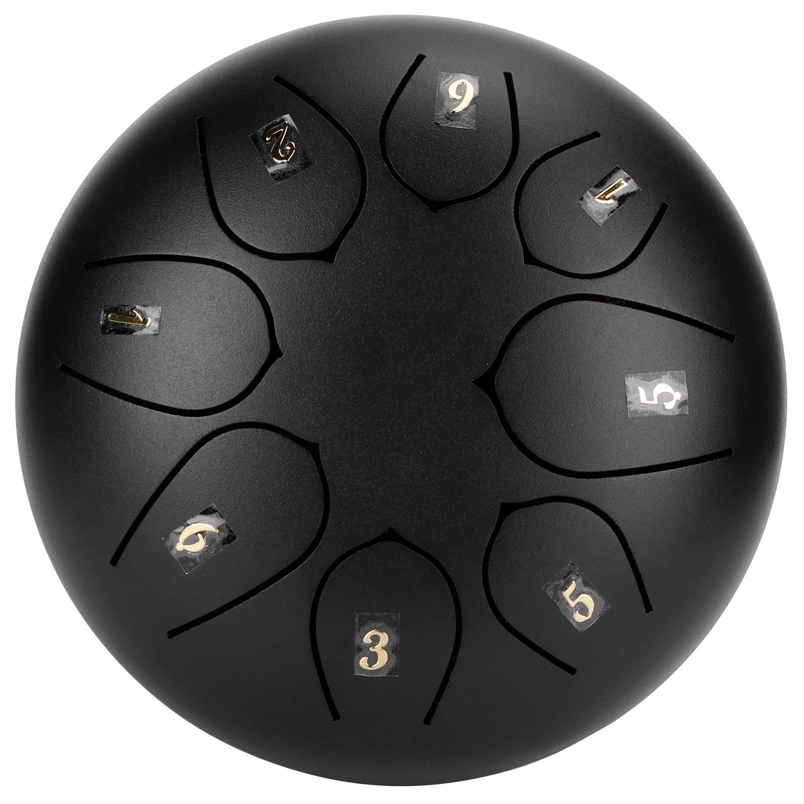 6in Tongue Drum 8‑Tones Ethereal Hand Pan Drums with Drumstick Percussion InstrumentBlack