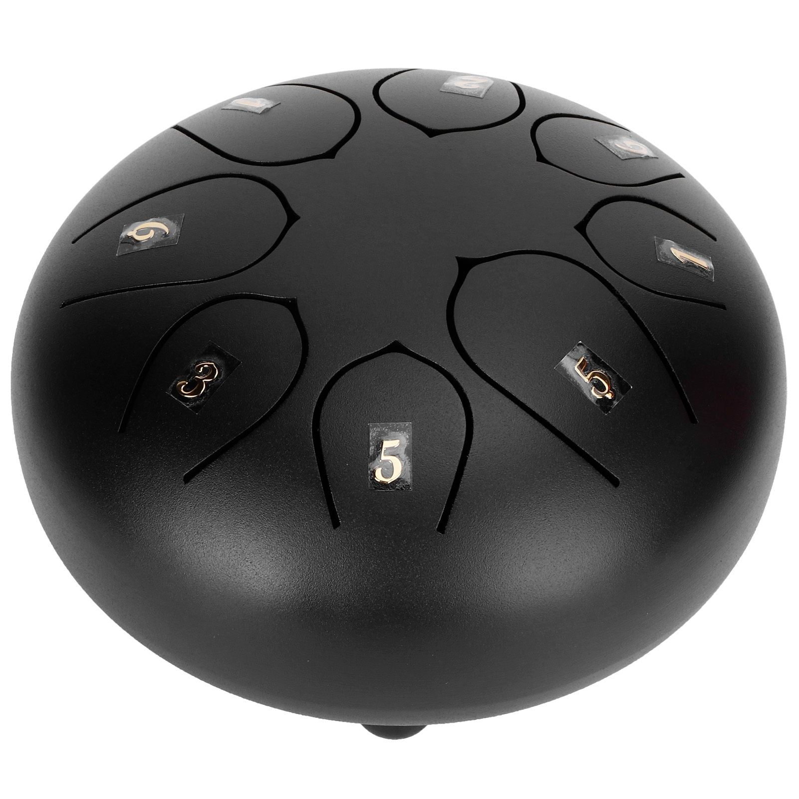 6in Tongue Drum 8‑Tones Ethereal Hand Pan Drums with Drumstick Percussion InstrumentBlack