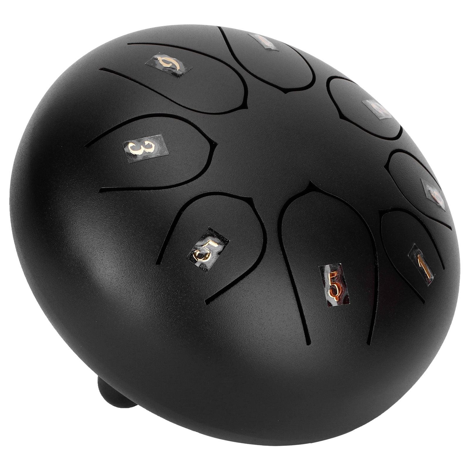 6in Tongue Drum 8‑Tones Ethereal Hand Pan Drums with Drumstick Percussion InstrumentBlack