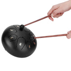 6in Tongue Drum 8‑Tones Ethereal Hand Pan Drums with Drumstick Percussion InstrumentBlack