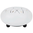 6in Tongue Drum 8‑Tones Ethereal Hand Pan Drums with Drumstick Percussion InstrumentWhite
