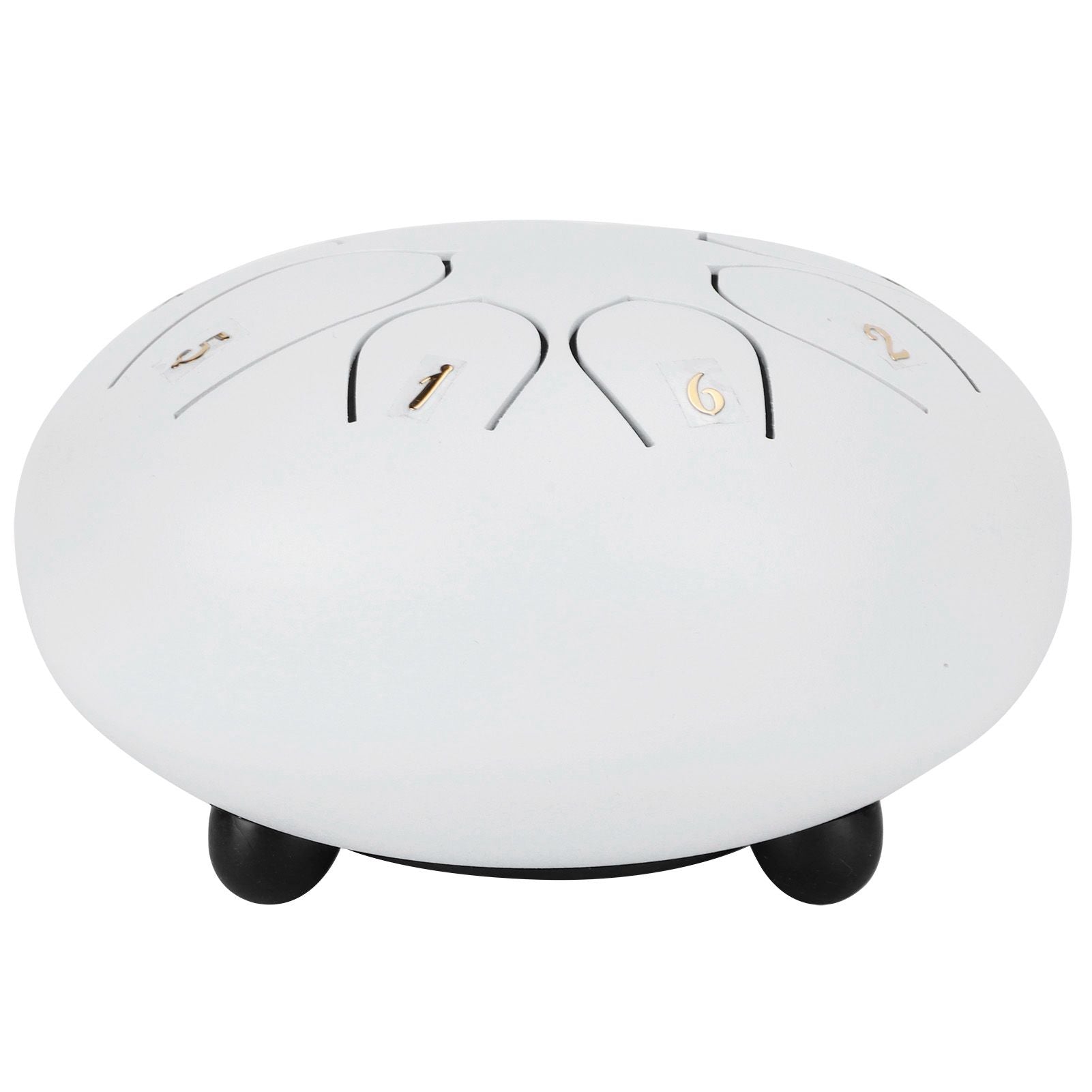 6in Tongue Drum 8‑Tones Ethereal Hand Pan Drums with Drumstick Percussion InstrumentWhite