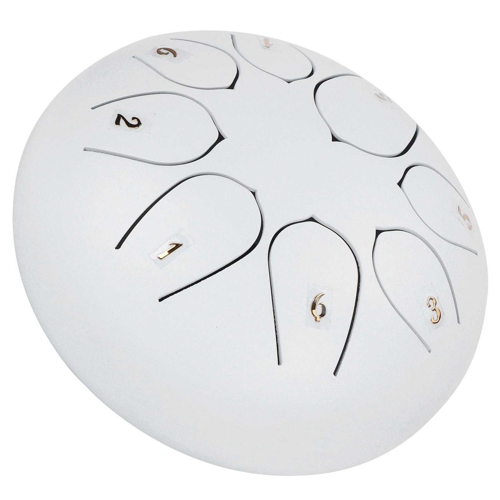 6in Tongue Drum 8‑Tones Ethereal Hand Pan Drums with Drumstick Percussion InstrumentWhite