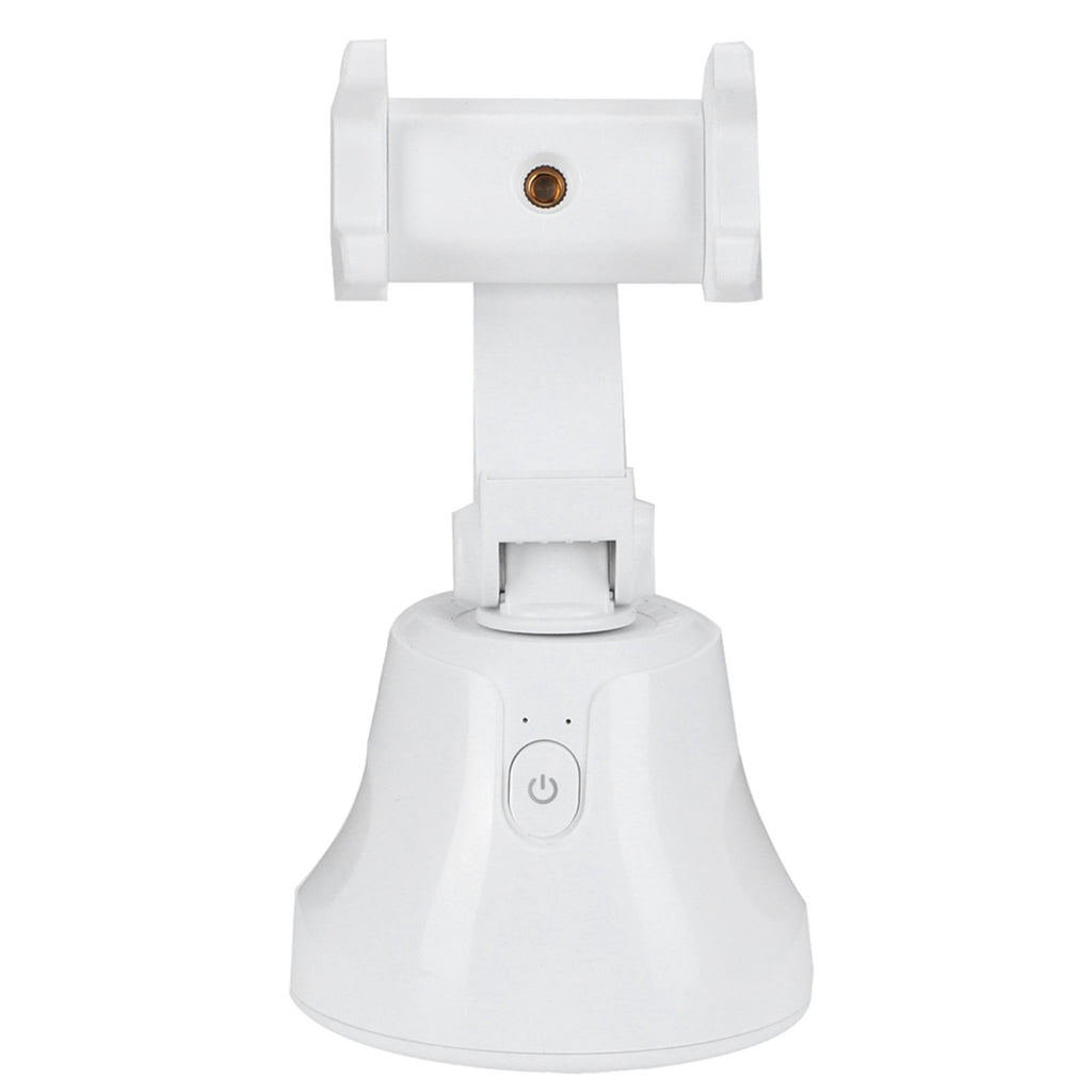 360 Degree Rotating Ballhead Smart Face Object Tracking Phone Camera Bracket Holder for Live StreamingWhite