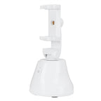 360 Degree Rotating Ballhead Smart Face Object Tracking Phone Camera Bracket Holder for Live StreamingWhite