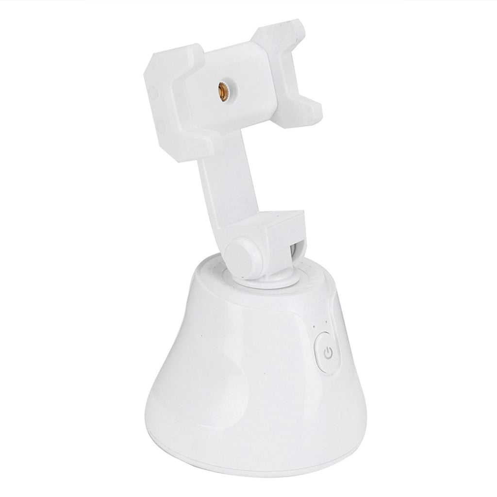 360 Degree Rotating Ballhead Smart Face Object Tracking Phone Camera Bracket Holder for Live StreamingWhite
