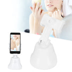 360 Degree Rotating Ballhead Smart Face Object Tracking Phone Camera Bracket Holder for Live StreamingWhite