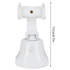 360 Degree Rotating Ballhead Smart Face Object Tracking Phone Camera Bracket Holder for Live StreamingWhite
