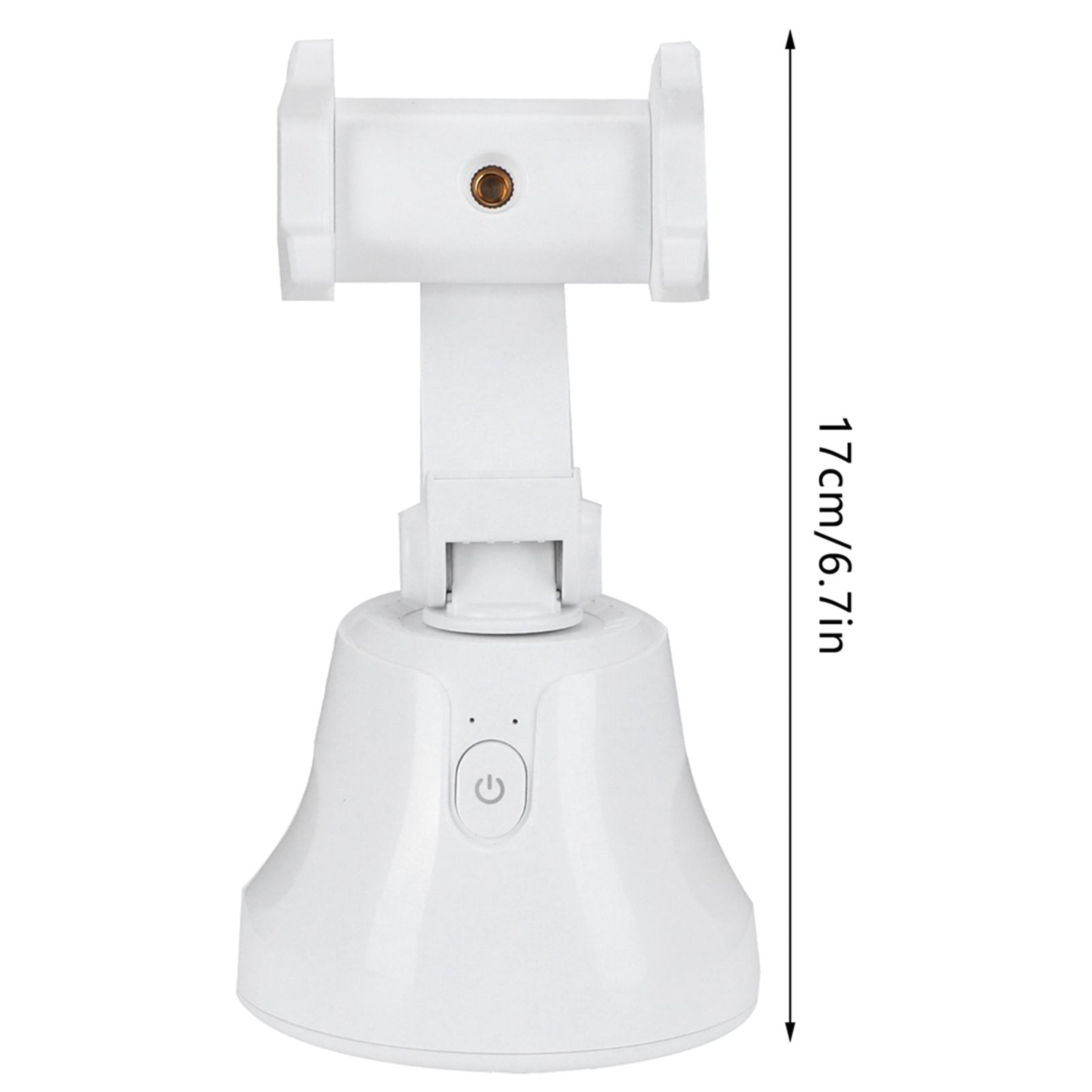 360 Degree Rotating Ballhead Smart Face Object Tracking Phone Camera Bracket Holder for Live StreamingWhite