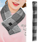 Electric Heated Scarf USB Smart Neckerchief Washable Warm Neck Gaiter for Men WomenBlack Free Size