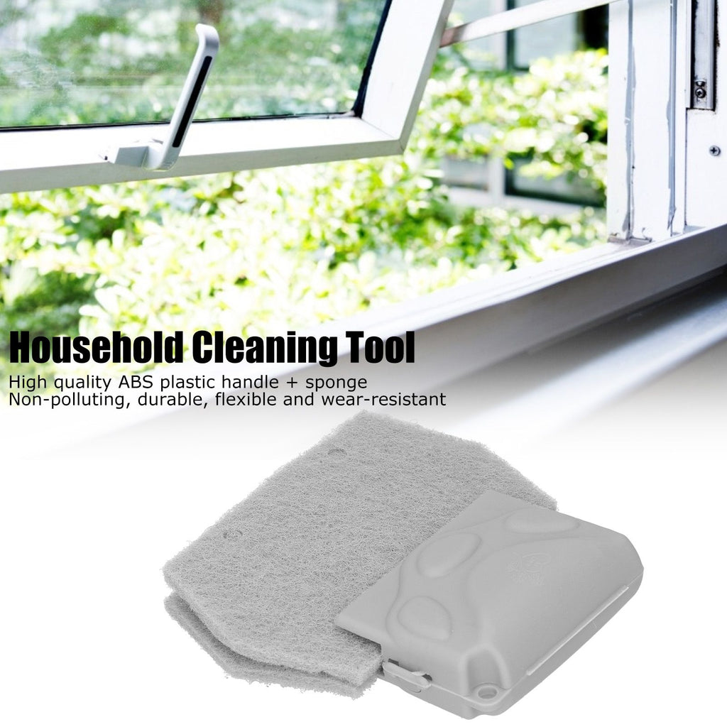 Window Groove Cleaning Brush Detachable Window Track Door Corner Household Cleaning ToolGray