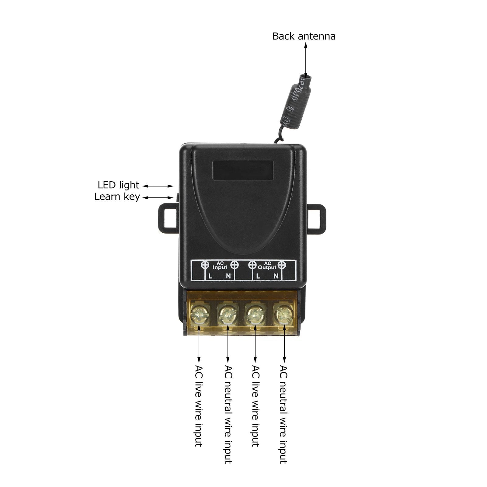 KR2201B‑4 220V High Power Remote Controller Relay 433Mhz for Water Pump Motor