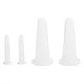 4Pcs Silicone Massage Cup Moisture Absorption Jar Face Cupping Cup Body Health CareWhite 2 Large 2 Small