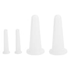 4Pcs Silicone Massage Cup Moisture Absorption Jar Face Cupping Cup Body Health CareWhite 2 Large 2 Small