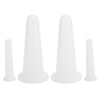 4Pcs Silicone Massage Cup Moisture Absorption Jar Face Cupping Cup Body Health CareWhite 2 Large 2 Small