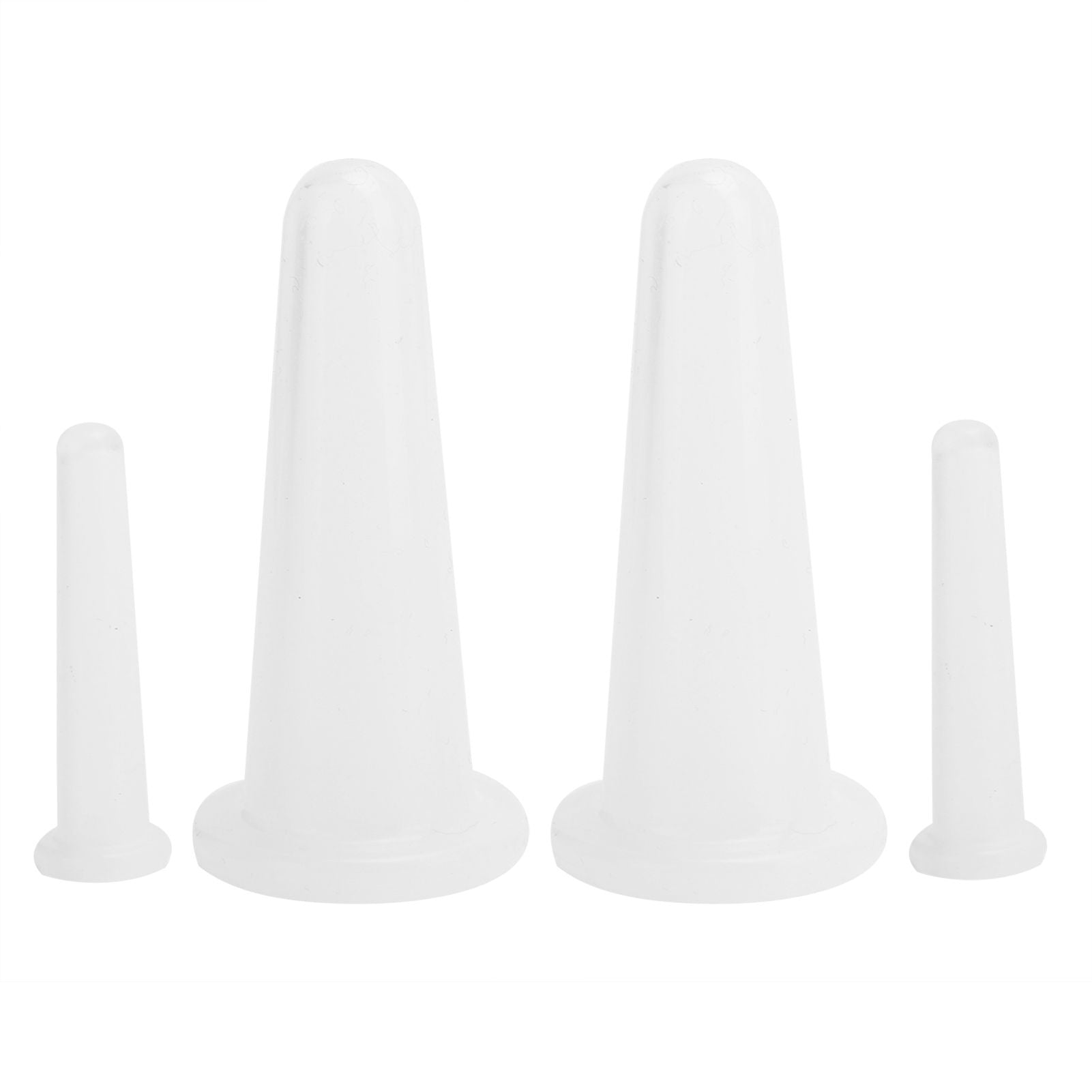 4Pcs Silicone Massage Cup Moisture Absorption Jar Face Cupping Cup Body Health CareWhite 2 Large 2 Small